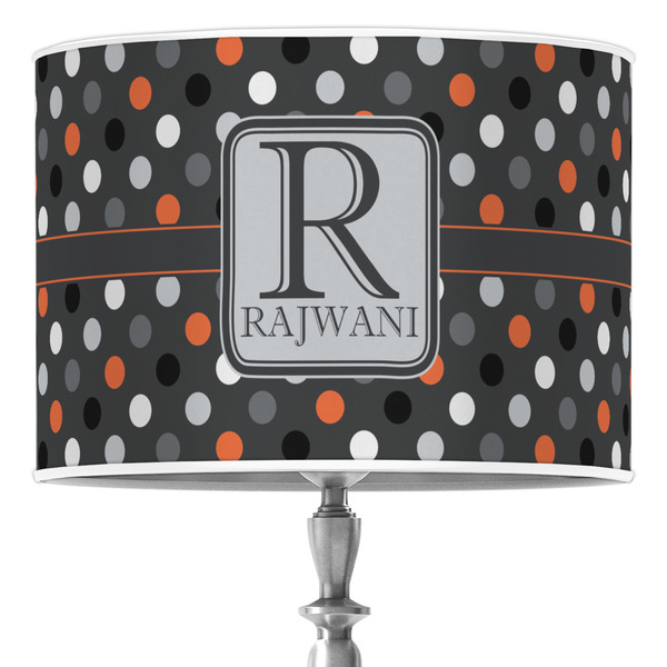 Custom Gray Dots Drum Lamp Shade (Personalized)