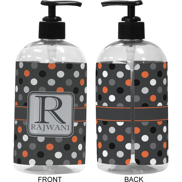 Gray Dots 16 oz Plastic Liquid Dispenser (Approval)