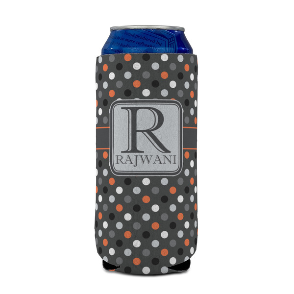 Gray Dots 16oz Can Sleeve - FRONT (on can)
