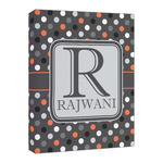 Gray Dots Canvas Print - 16x20 (Personalized)