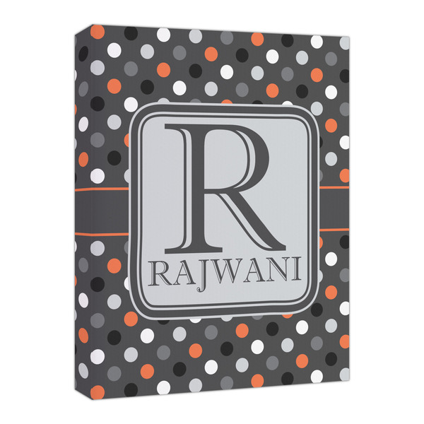 Custom Gray Dots Canvas Print - 16x20 (Personalized)