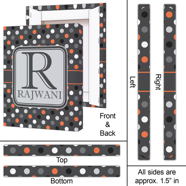 Gray Dots 16x20 - Canvas Print - Approval