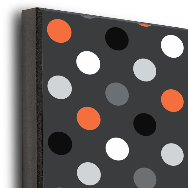 Gray Dots 16x20 Wood Print - Closeup