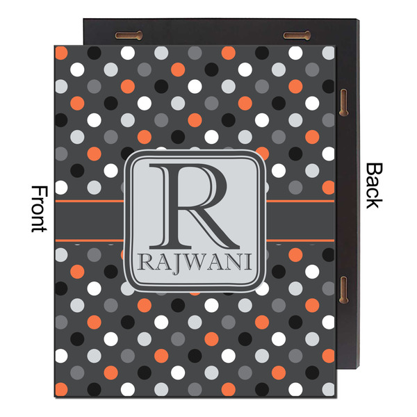 Gray Dots 16x20 Wood Print - Front & Back View