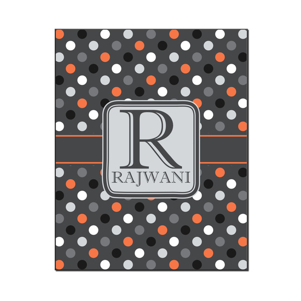 Custom Gray Dots Wood Print - 16x20 (Personalized)