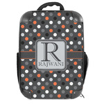 Gray Dots Hard Shell Backpack (Personalized)