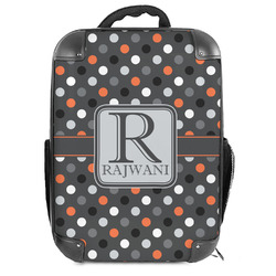 Gray Dots Hard Shell Backpack (Personalized)