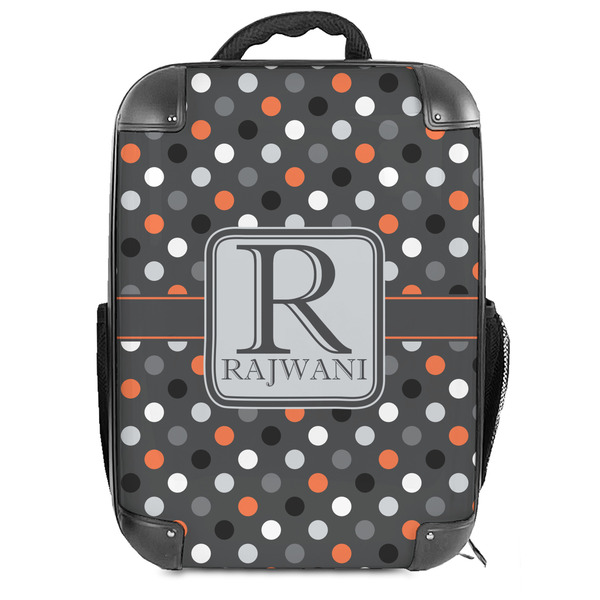 Custom Gray Dots 18" Hard Shell Backpack (Personalized)
