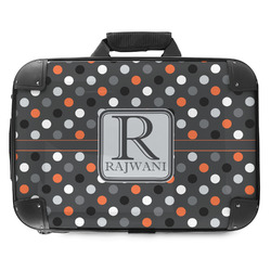 Gray Dots Hard Shell Briefcase - 18" (Personalized)
