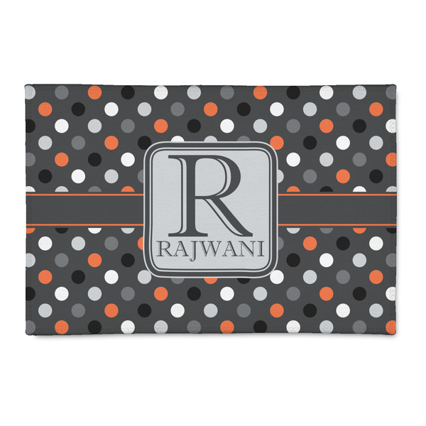 Custom Gray Dots 2' x 3' Indoor Area Rug (Personalized)