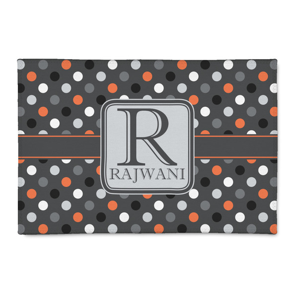 Custom Gray Dots Patio Rug (Personalized)