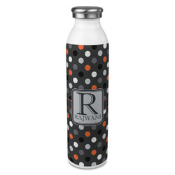 Gray Dots 20oz Stainless Steel Water Bottle - Full Print (Personalized)