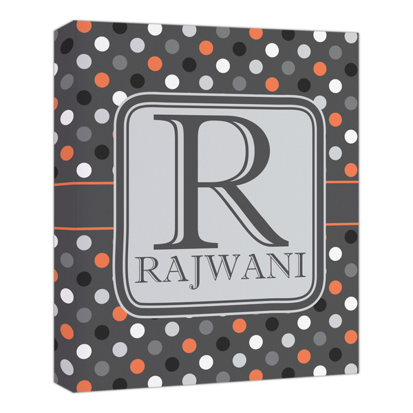 Custom Gray Dots Canvas Print - 20x24 (Personalized)