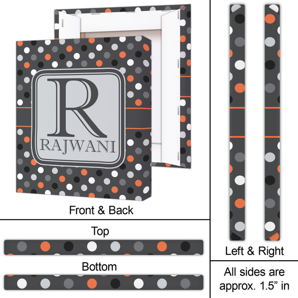 Gray Dots 20x24 - Canvas Print - Approval