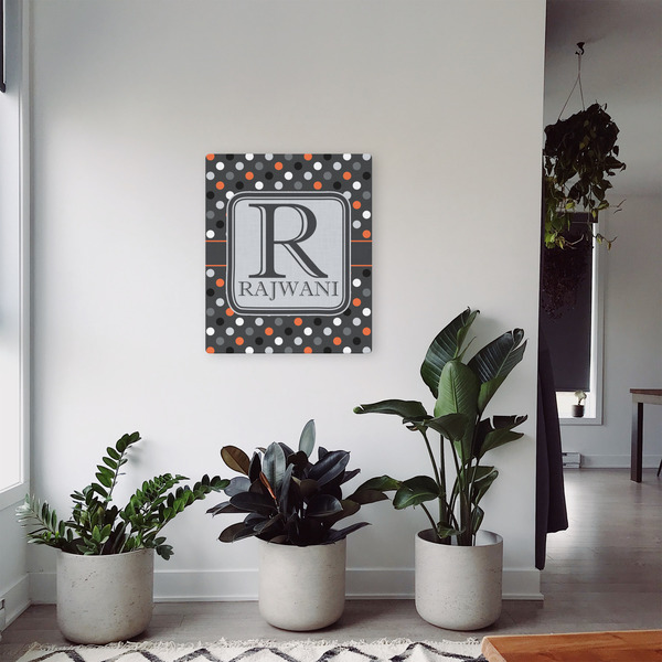 Gray Dots 20x24 - Canvas Print - In Context