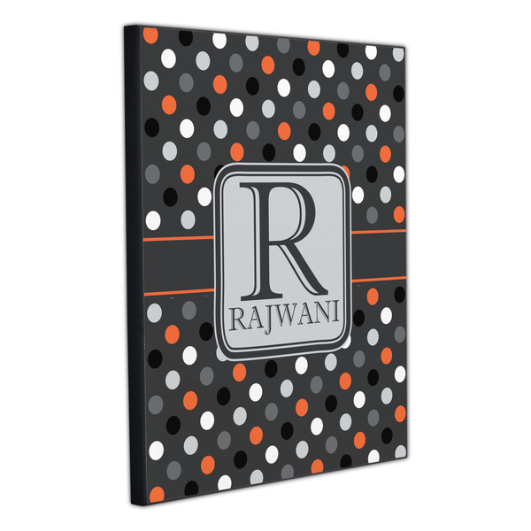 Gray Dots 20x24 Wood Print - Angle View