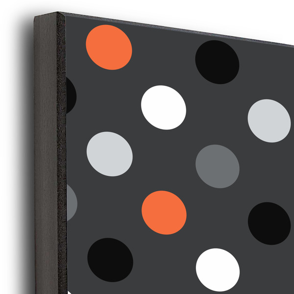 Gray Dots 20x24 Wood Print - Closeup