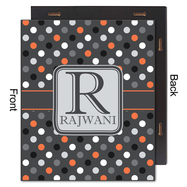 Gray Dots 20x24 Wood Print - Front & Back View