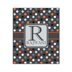 Gray Dots Wood Print - 20x24 (Personalized)