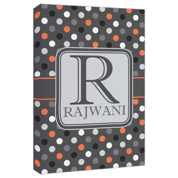Custom Gray Dots Canvas Print - 20x30 (Personalized)