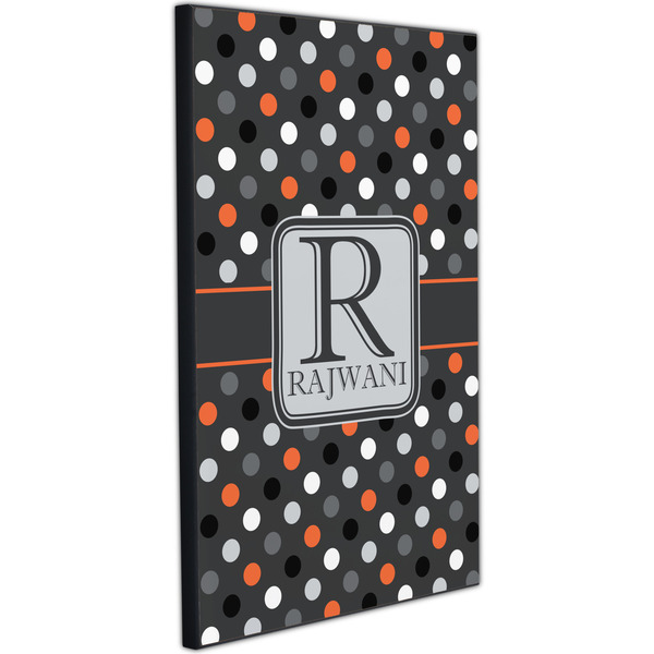 Gray Dots 20x30 Wood Print - Angle View