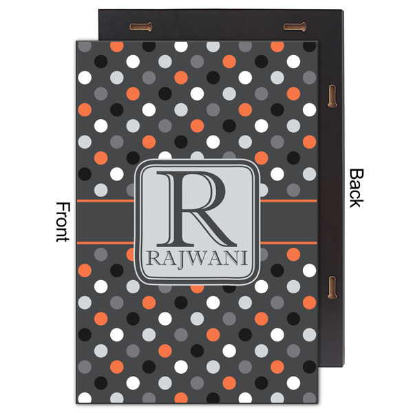 Gray Dots 20x30 Wood Print - Front & Back View