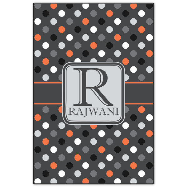 Custom Gray Dots Wood Print - 20x30 (Personalized)