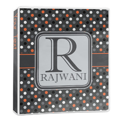 Gray Dots 3-Ring Binder (Personalized)