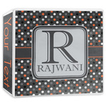 Gray Dots 3-Ring Binder - 3 inch (Personalized)