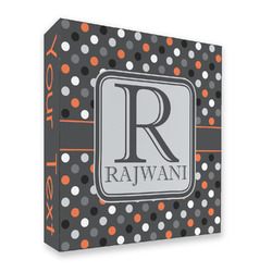 Gray Dots 3 Ring Binder - Full Wrap (Personalized)