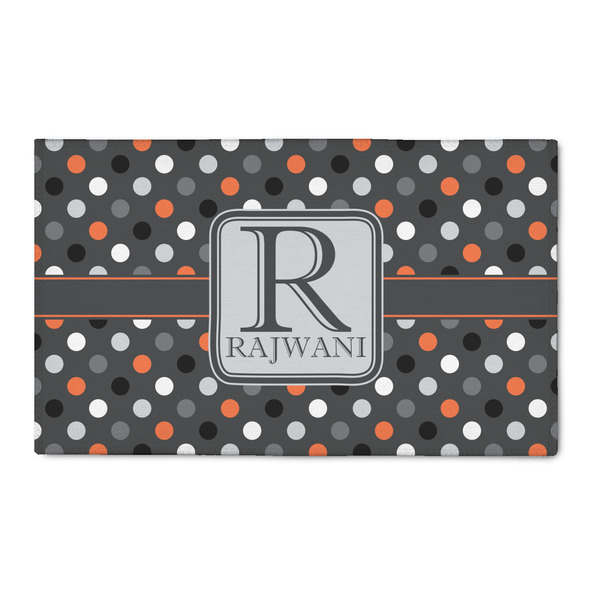 Custom Gray Dots 3' x 5' Patio Rug (Personalized)