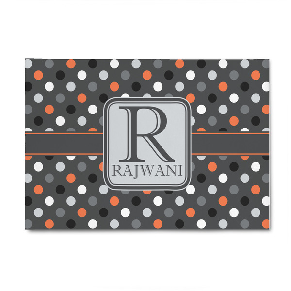 Custom Gray Dots 4' x 6' Patio Rug (Personalized)