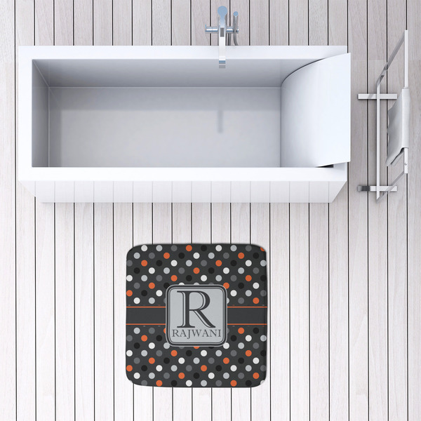 Gray Dots 48x48 Foam Memory Mat - LIFESTYLE