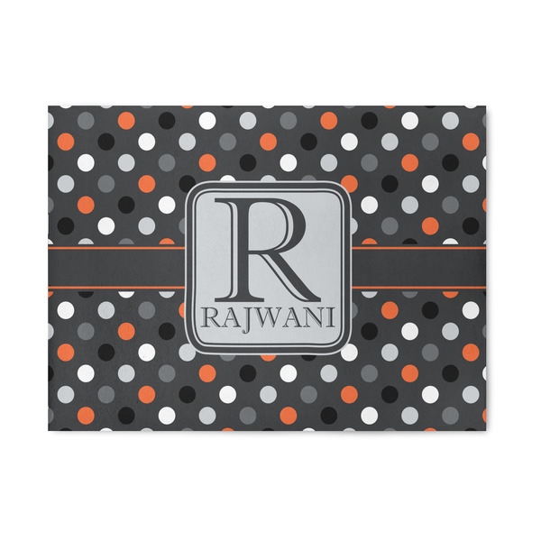 Custom Gray Dots 5' x 7' Patio Rug (Personalized)