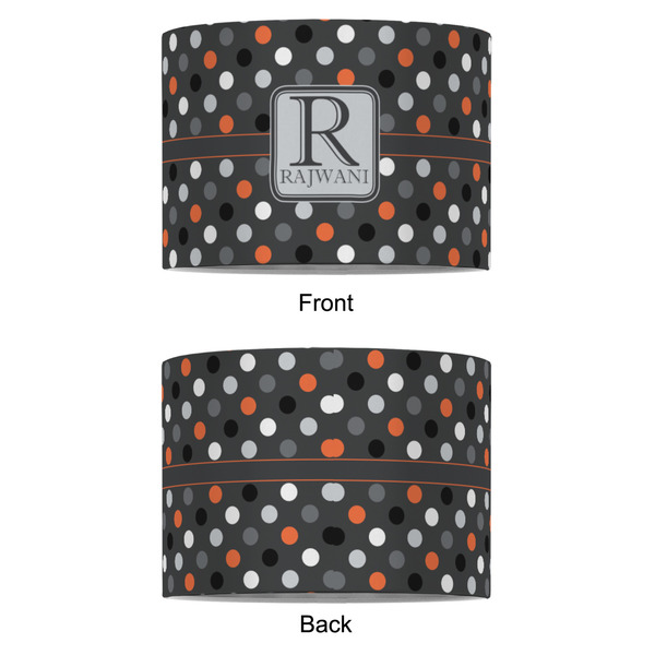 Gray Dots 8" Drum Lampshade - APPROVAL (Fabric)