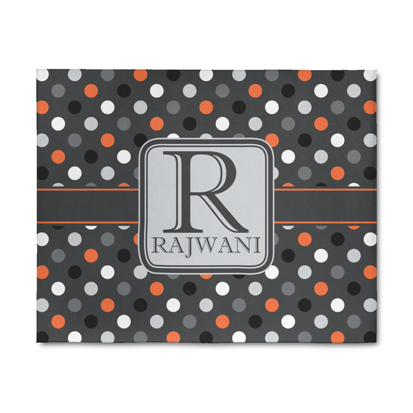 Custom Gray Dots 8' x 10' Indoor Area Rug (Personalized)