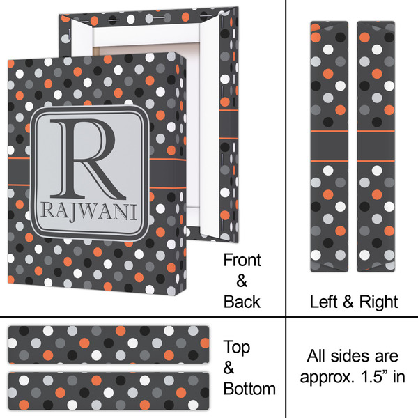 Gray Dots 8x10 - Canvas Print - Approval