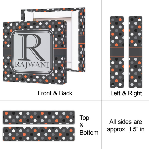 Gray Dots 8x8 - Canvas Print - Approval