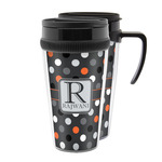 Gray Dots Acrylic Travel Mug (Personalized)
