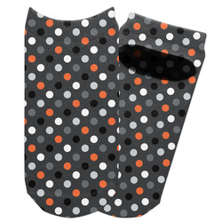 Gray Dots Adult Ankle Socks
