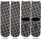 Gray Dots Adult Crew Socks - Double Pair - Front and Back - Apvl