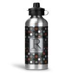Gray Dots Water Bottle - Aluminum - 20 oz (Personalized)