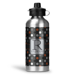 Gray Dots Water Bottles - 20 oz - Aluminum (Personalized)