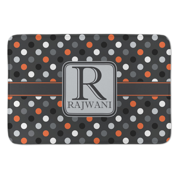 Custom Gray Dots Anti-Fatigue Kitchen Mat (Personalized)