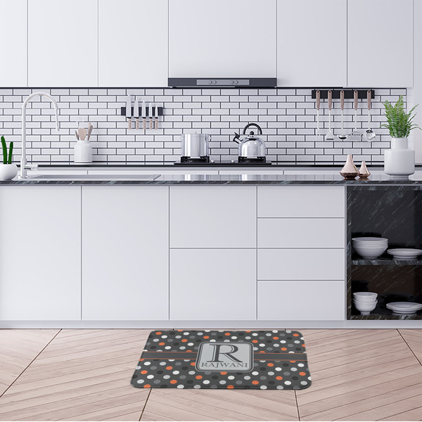 Gray Dots Anti-Fatigue Kitchen Mats - LIFESTYLE