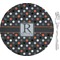 Gray Dots 8" Glass Appetizer / Dessert Plates - Single or Set (Personalized)