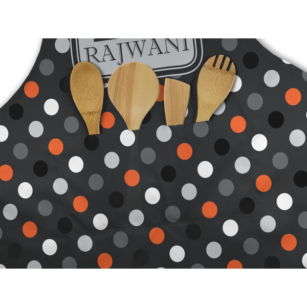 Gray Dots Apron - Pocket Detail with Props