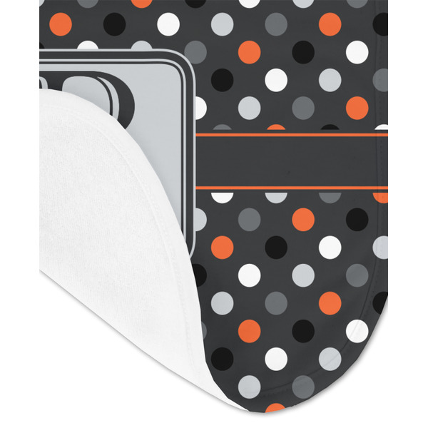 Gray Dots Baby Bib - AFT detail