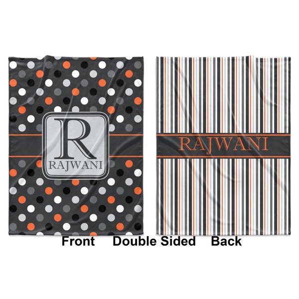 Gray Dots Baby Blanket (Double Sided - Printed Front and Back)