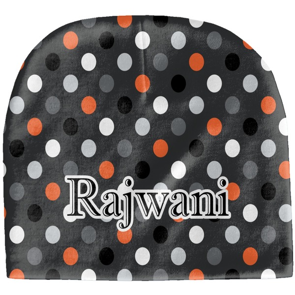 Custom Gray Dots Baby Hat (Beanie) (Personalized)